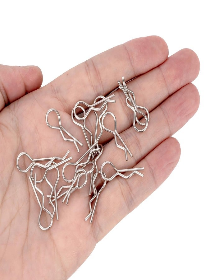Rchobbytop 100PCS/Pack Body Clips Universal Shell Fixing R Pins for All 1/16 Scale RC On Road Car Buggy Rock Crawler Truck Short Course Traxxas Replacement Parts, Silver - Image 5